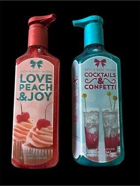 Bath & Body Works Cocktails & Confetti and Love Peach & Joy Pump Hand Soaps